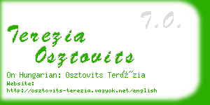 terezia osztovits business card